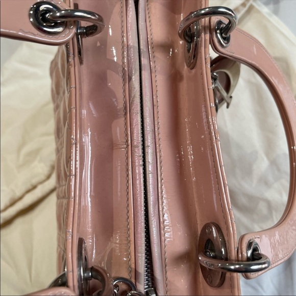 Blush light pink patent Dior Diana handbag - Picture 10 of 16